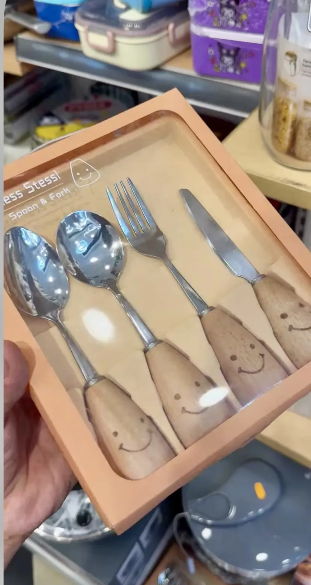 Set de Couverts “Smiley” en Acier Inoxydable 🥄🍴