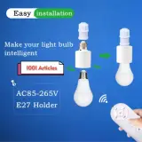 Douille de Lampe E27, 60W avec télécommande, sans fil, minuterie intelligente.