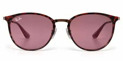 Lunettes de Soleil Ray-Ban Erika Metal RB3539 – Écaille et Verres Rosés