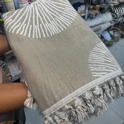 Plaide soleil, 100 % coton, 3 m sur deux