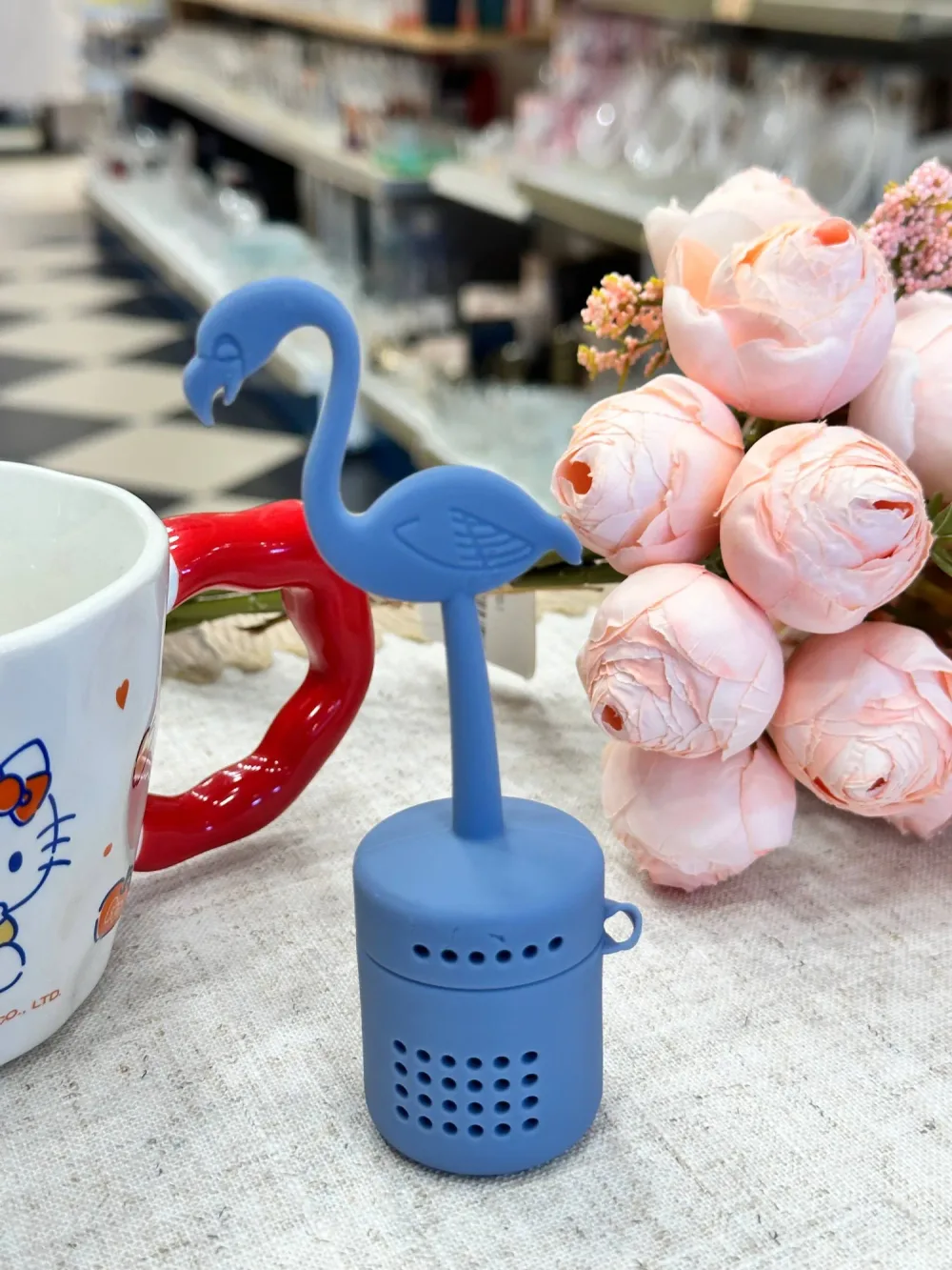 Infuseur à thé Flamant Rose en Silicone