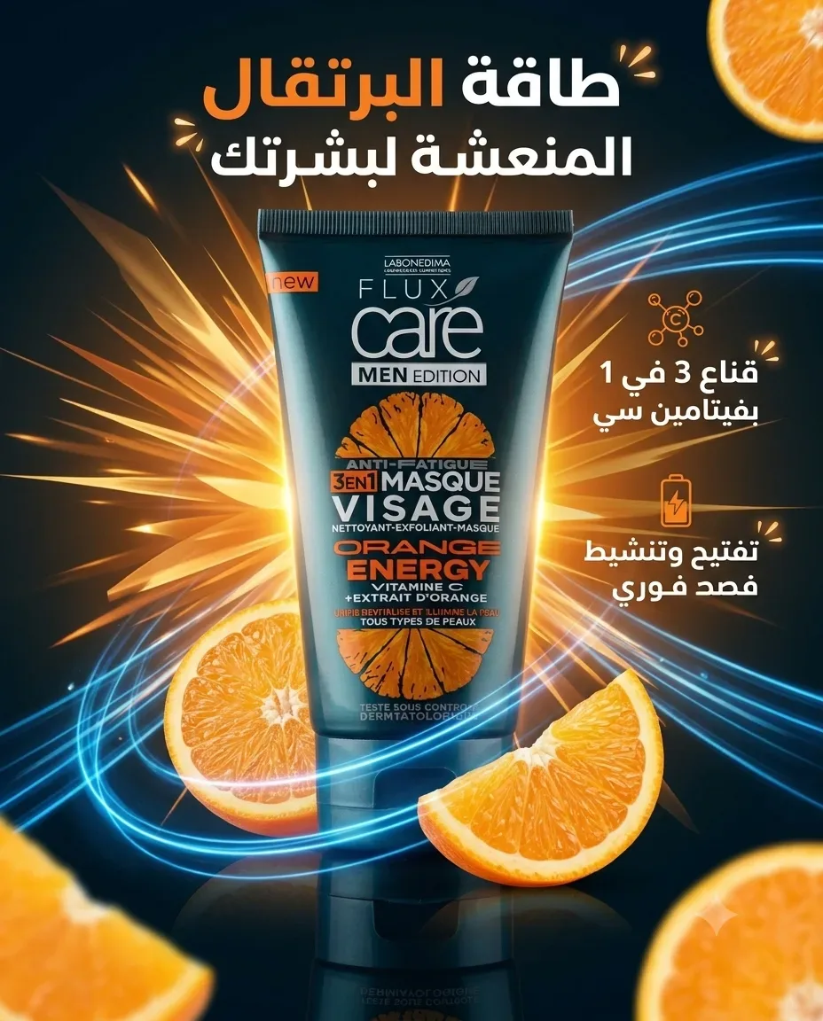 Flux men 3en1 ماسك وجه 150مل