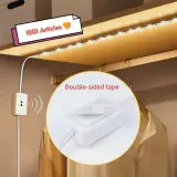 Ruban LED, bande lumineuse avec capteur de mouvement, induction, lumière chaude, USB