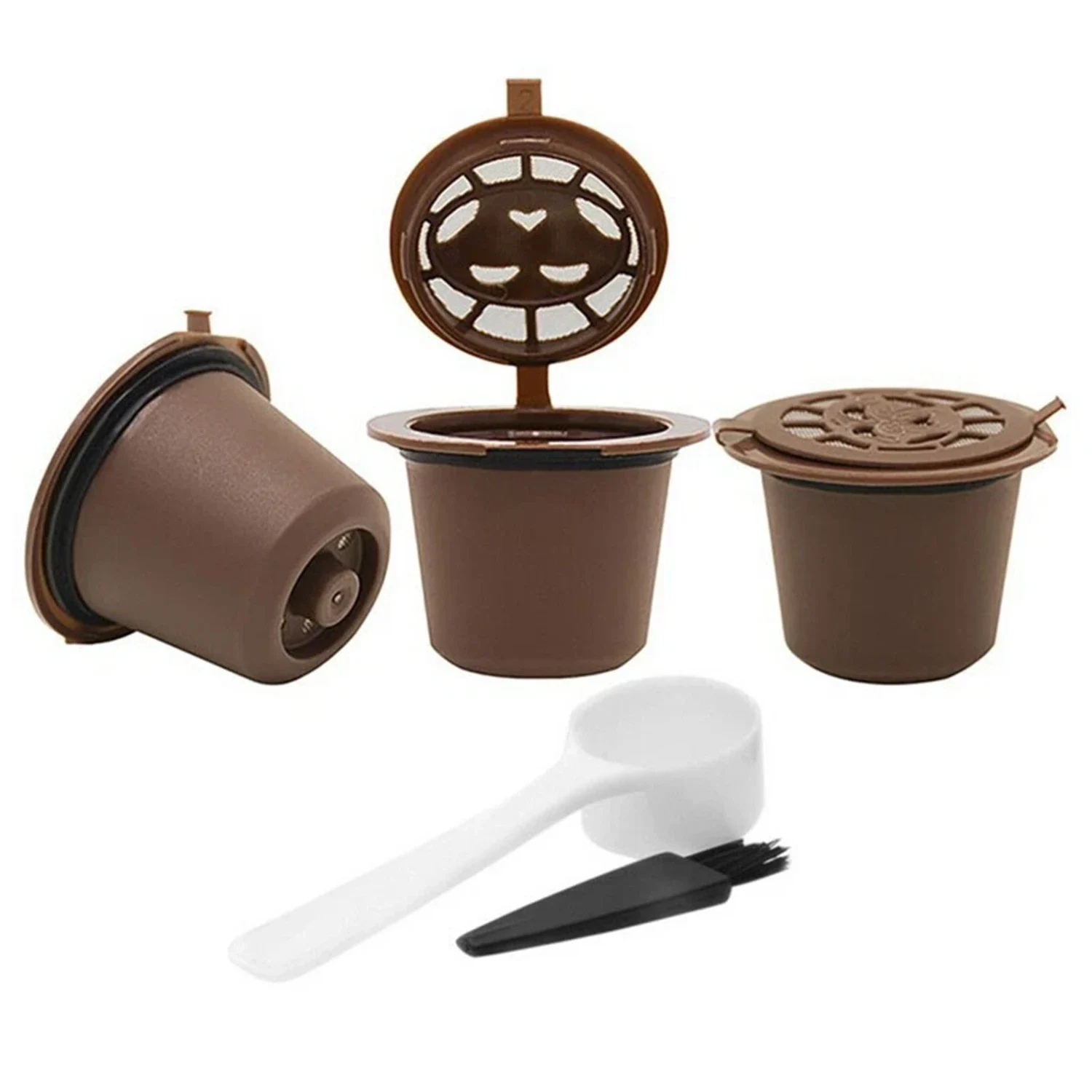 Pack 3Pcs Capsules Réutilisables Pour Machine À Café Nespresso – كبسولات قهوة قابلة لإعادة الملء