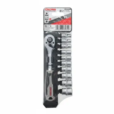 Jeux Douille avec Cliquet 1/4 CROWN 10PCS CPHSW-RXA14