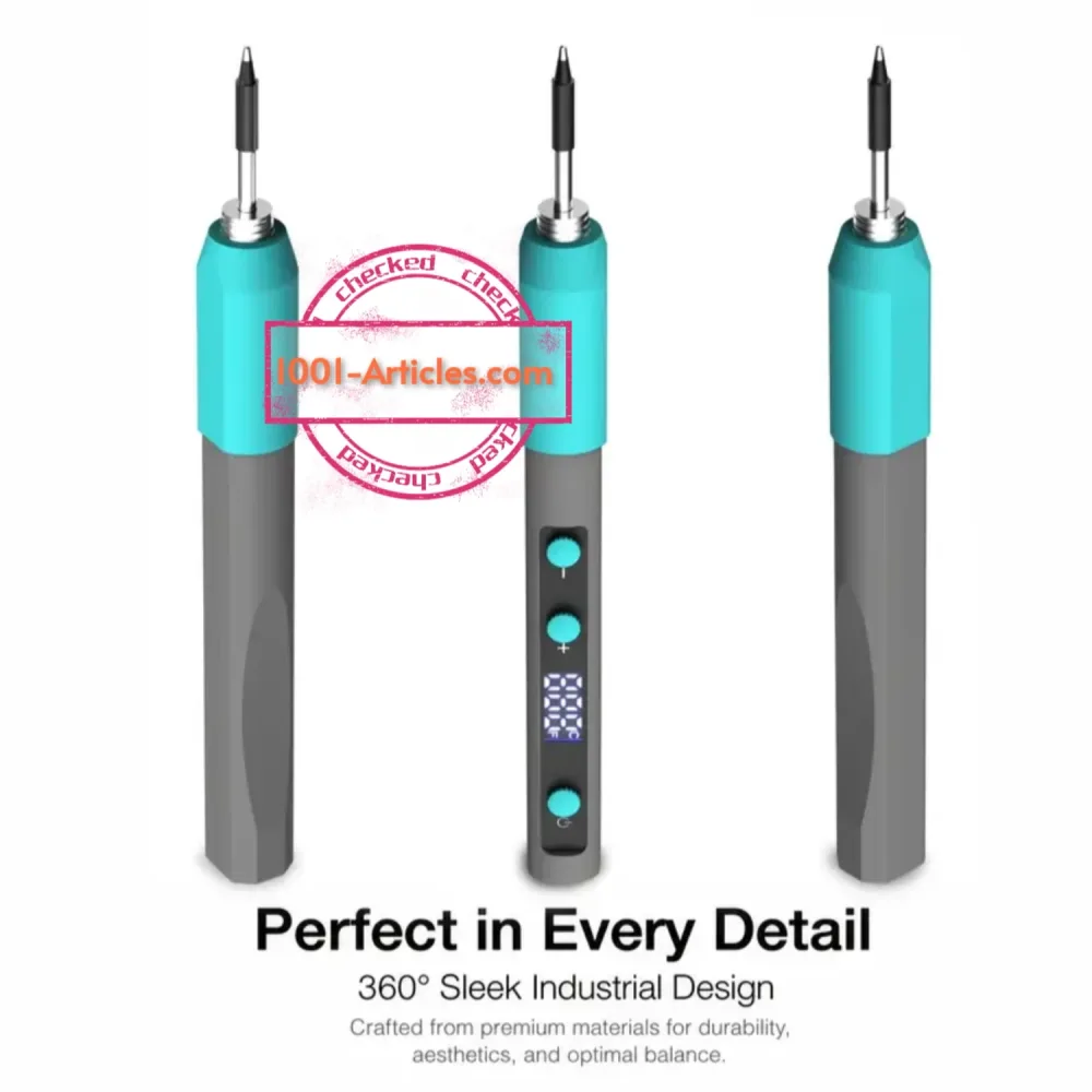 Fer à souder électrique portable, écran LED, Température réglable, USB Type C.