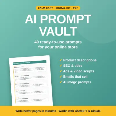 AI Prompt Vault: 40 Copy-Paste AI Prompts for Your Online Store
