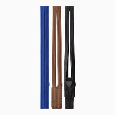 Pochette Téléphone en Tissu avec Longue Bandoulière – Bleu Ciel, Bleu & Marron