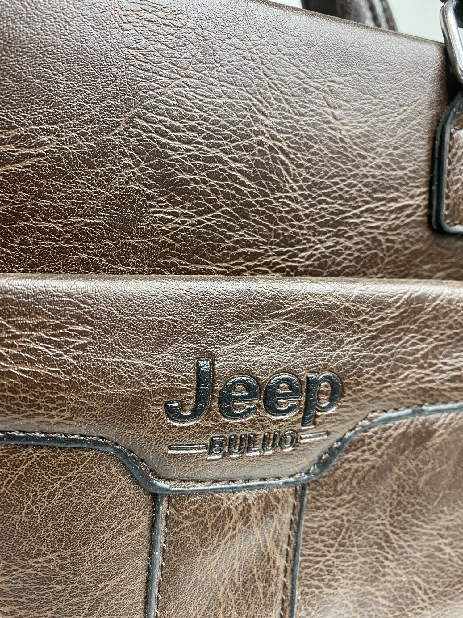 Cartable JEEP en cuir fendu