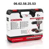Perceuse Visseuse sans fil 13mm 18V 2 Batteries 1.5AH avec valise CROWN CT21056LM-1.5-BMC