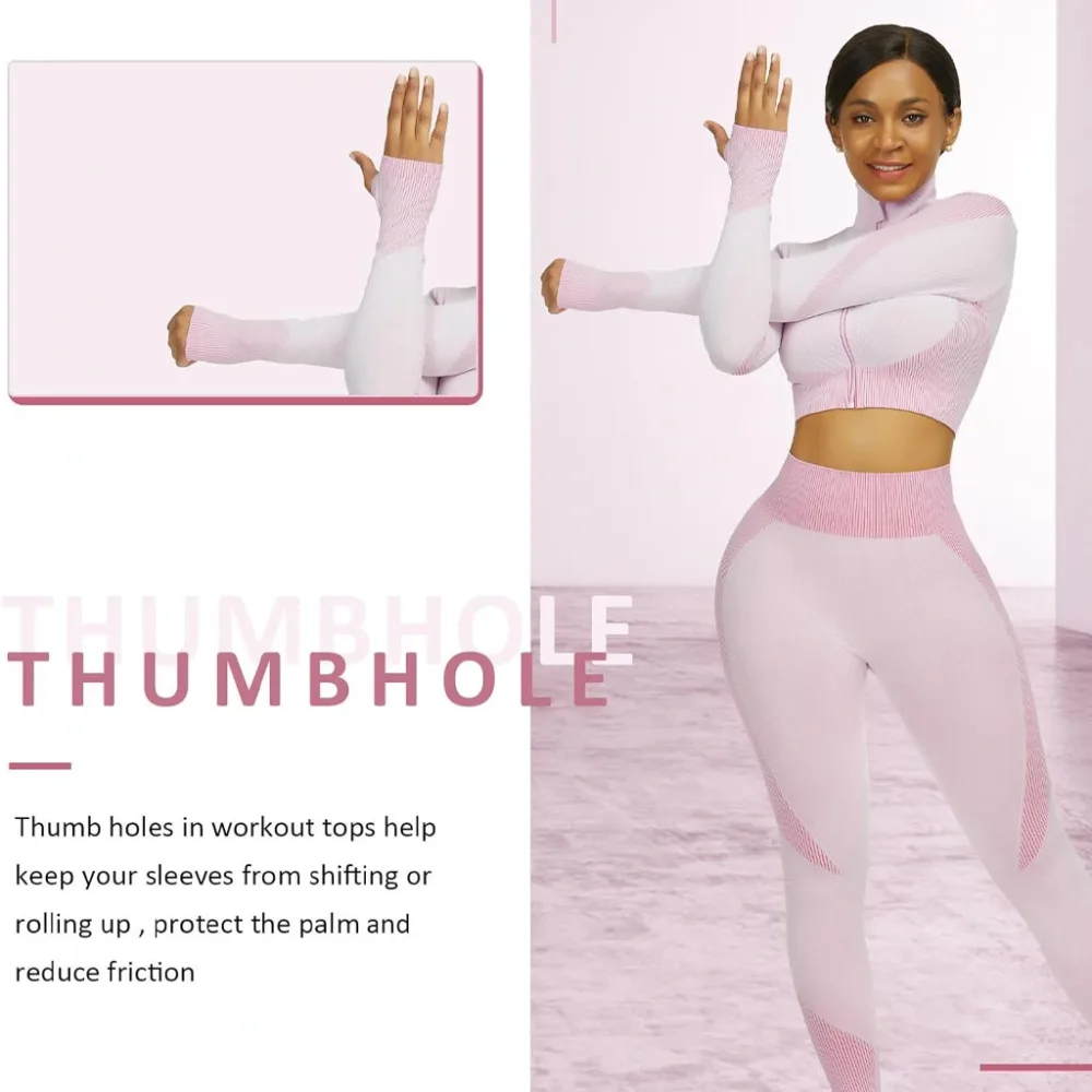 Ensembles d'entraînement pour femmes - Tenue de gymnastique sans couture à 2 pièces Vert
