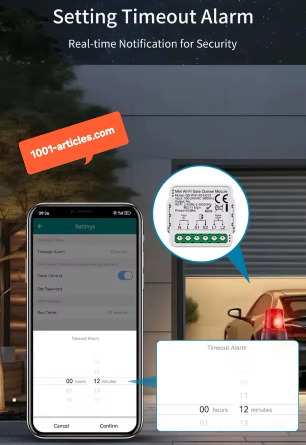 Module contrôleur seul, intelligent, ouverture de porte de garage, Wifi, Tuya Smart.
