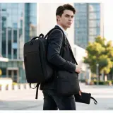 Ensemble 3 PCS sac a dos Élégant et Imperméable pour Homme Avec Port USB Grenat Mat-02 - طقم حقائب رجالية أنيقة 3 في 1 مع منفذ شحن