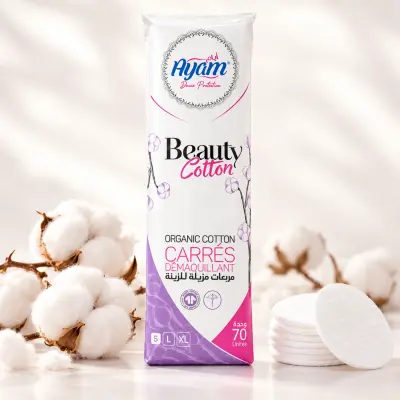 AYAM Disques Coton Demaquillants Caré 70pcs