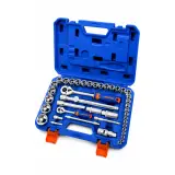 Caisse à Outils 43 Pièces à Cliquet 1/2" 1/4" WADFOW WST3D43