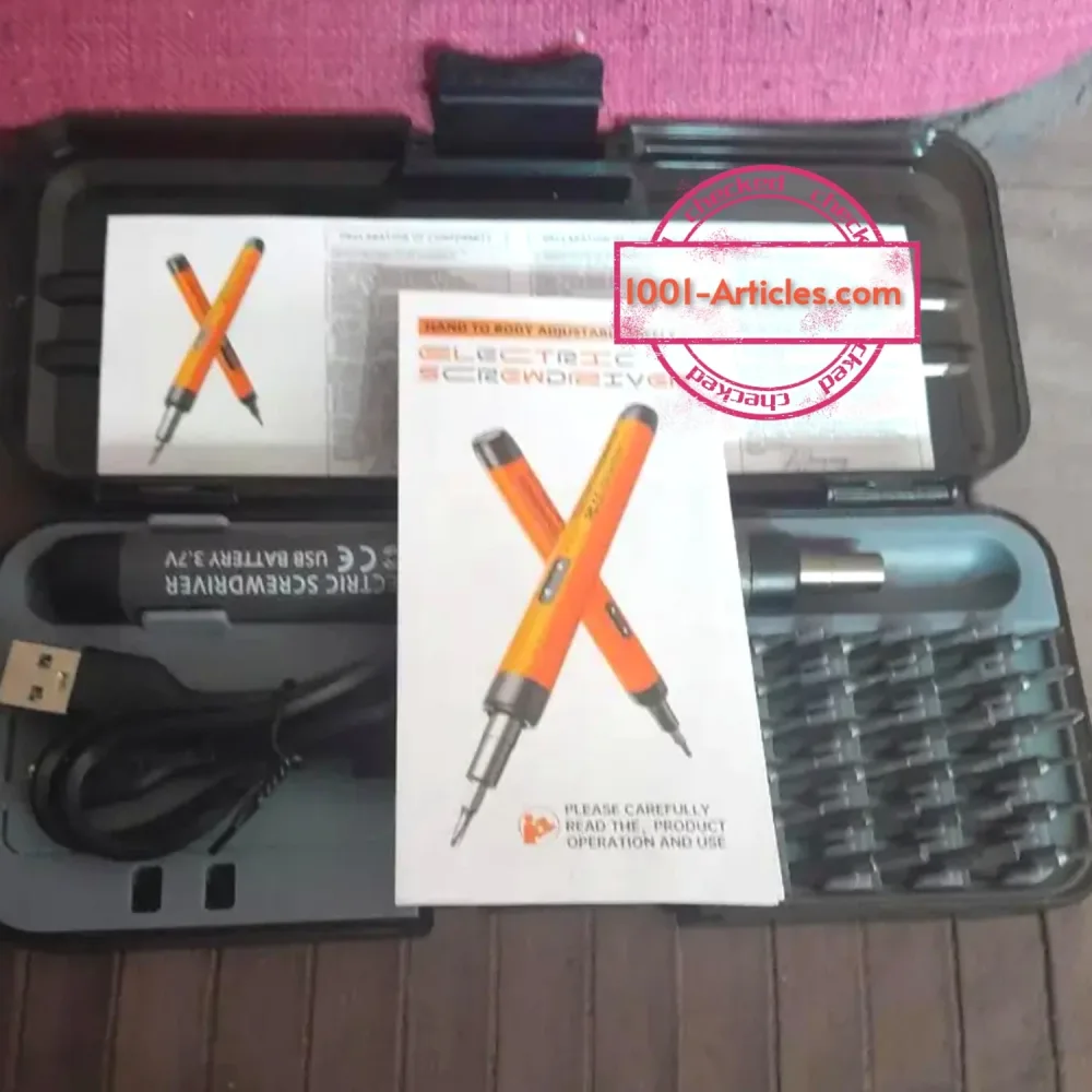 Ensemble de tournevis de précision, électrique rechargeable, 46 en 1, embouts magnétiques.