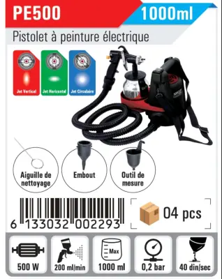 PISTOLET À PEINTURE ÉLECTRIQUE SOFICLEF 500w