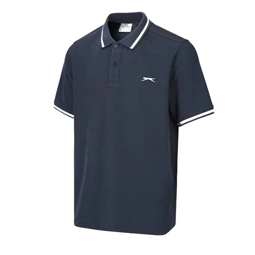 Polo Slazenger col contrasté Bleue marine