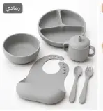 طقم سيليكون متكامل لإطعام الأطفال – آمن، عملي وأنيق 👶✨