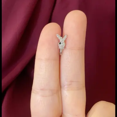 Rabbit fake nose piercing