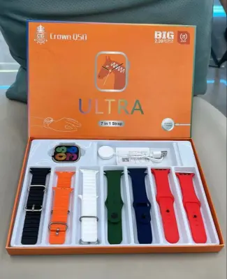 Crown Q50 Smart Watch Ultra Avec 7 Bracelets