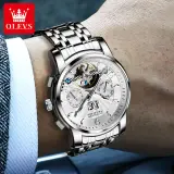 montre homme mouvment mécanique Olevs