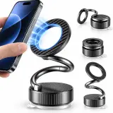 Support Téléphone Voiture Magnétique Ventouse à Vide Rotation 4 Axes - حامل الهاتف المغناطيسي والشفط الهوائي للسيارة بـ 4 محاور دوران