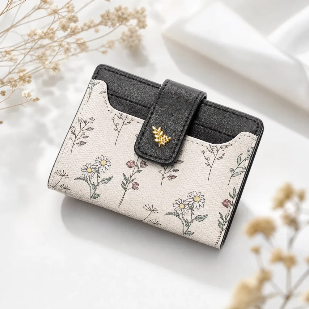 🌸 Petit Portefeuille Fleuri Multicolore