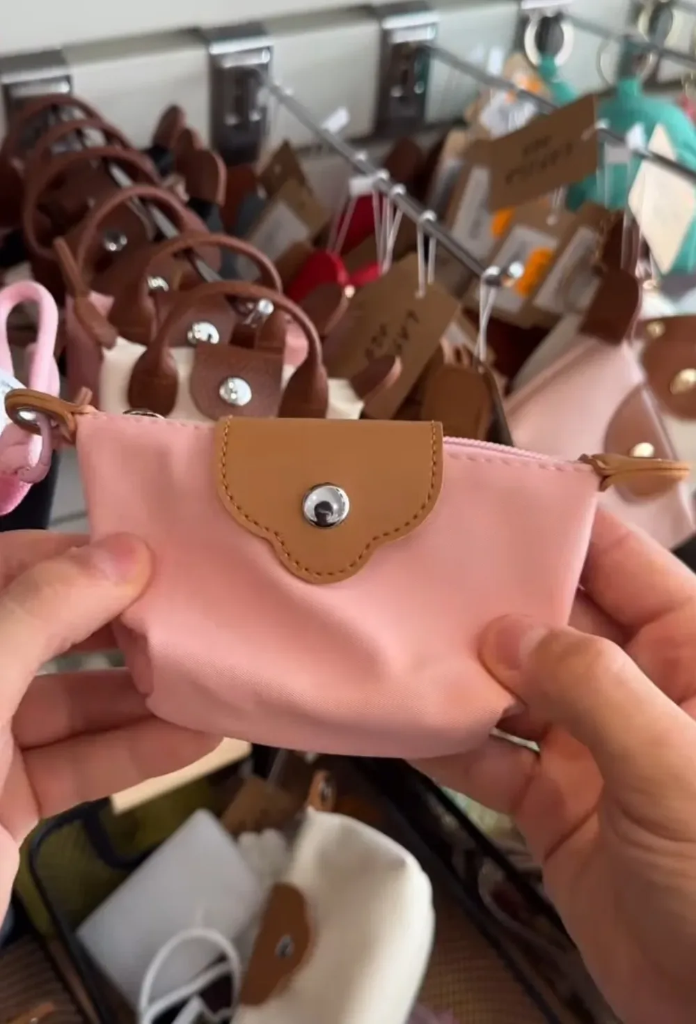 Mini pochette porte-monnaie bicolore,