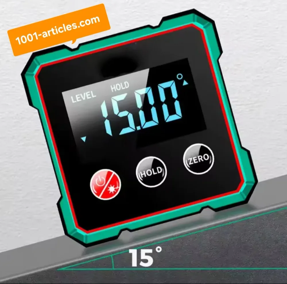 Inclinomètre numérique, Niveau Laser, magnétique, angles et pentes, écran LCD.