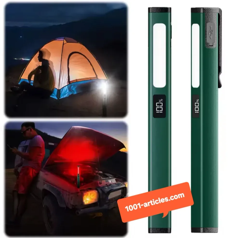 Stylo médical pratique - lumière LED - lampe de poche - magnétique.