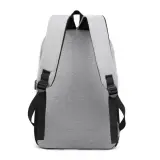 🎒 Sac à dos homme avec sac bandoulière et trousse 3en1 gris 2755-8 – محفظة ظهر رجالية 3 قطع رمادي
