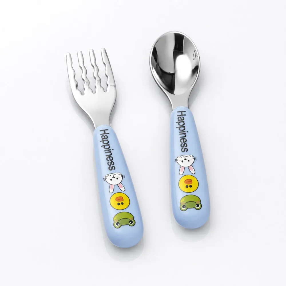 Set Couverts Enfant "Happiness" – Cuillère & Fourchette