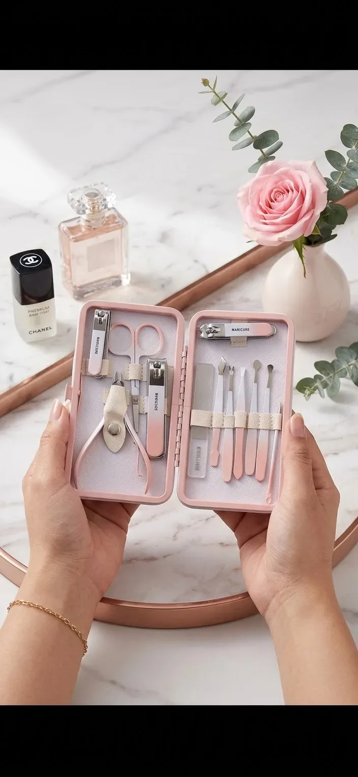 Kit Manucure Kawaii Dragon — Édition Rose Nuage