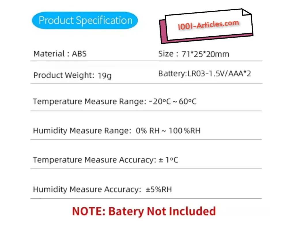 Capteur intelligent de température et du taux d'humidité, Hygromètre Tuya Smart
