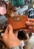 Mini porte-monnaie bicolore en cuir