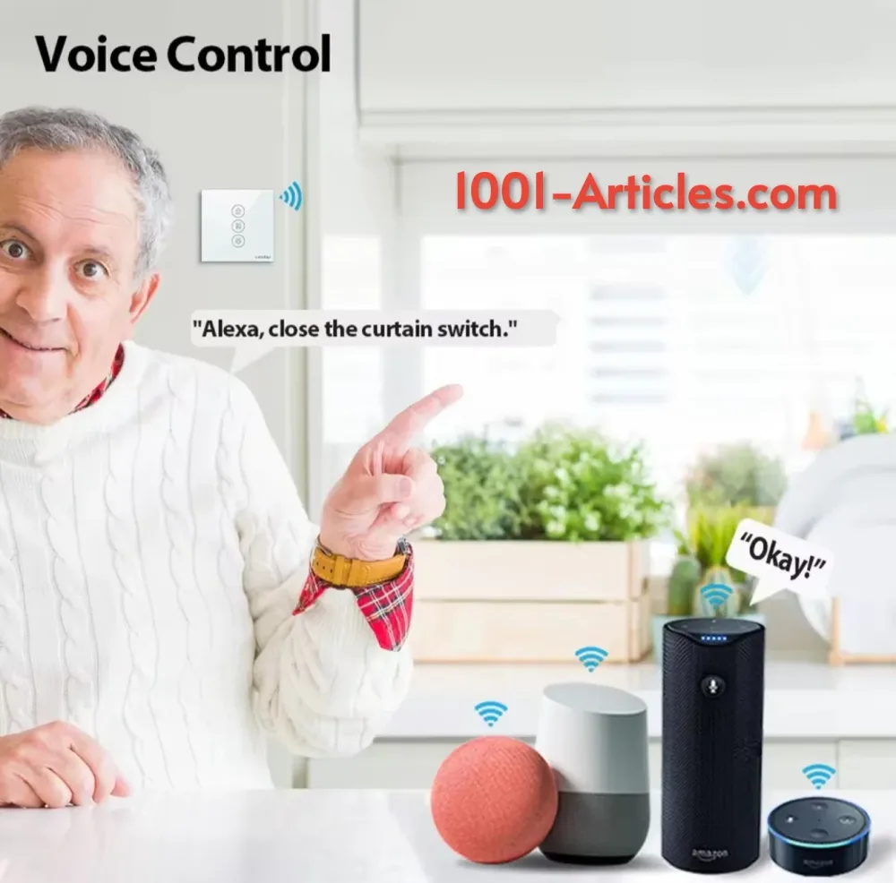 Interrupteur Tactile avec télécommande RF Tuya Smart contrôle des Volets Roulants