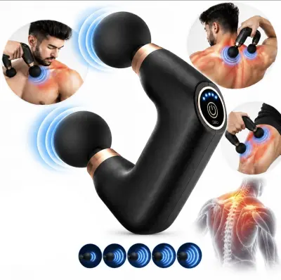 Pistolet de Massage Électrique Double Tête FL-818 - جهاز تدليك ومساج كهربائي مزدوج الرأس