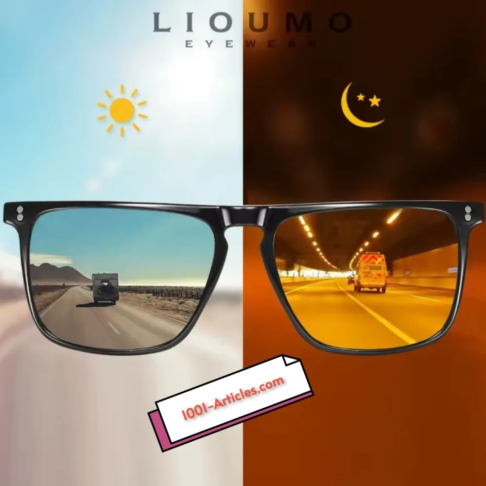 Lunettes de Soleil PhotoChromiques Sunglasses, Vision Nocturne, Unisexe