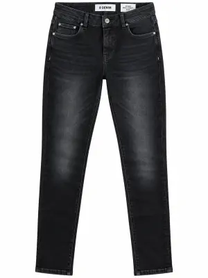 Jean Femme Noir Délavé – Coupe Skinny – 8 Denim