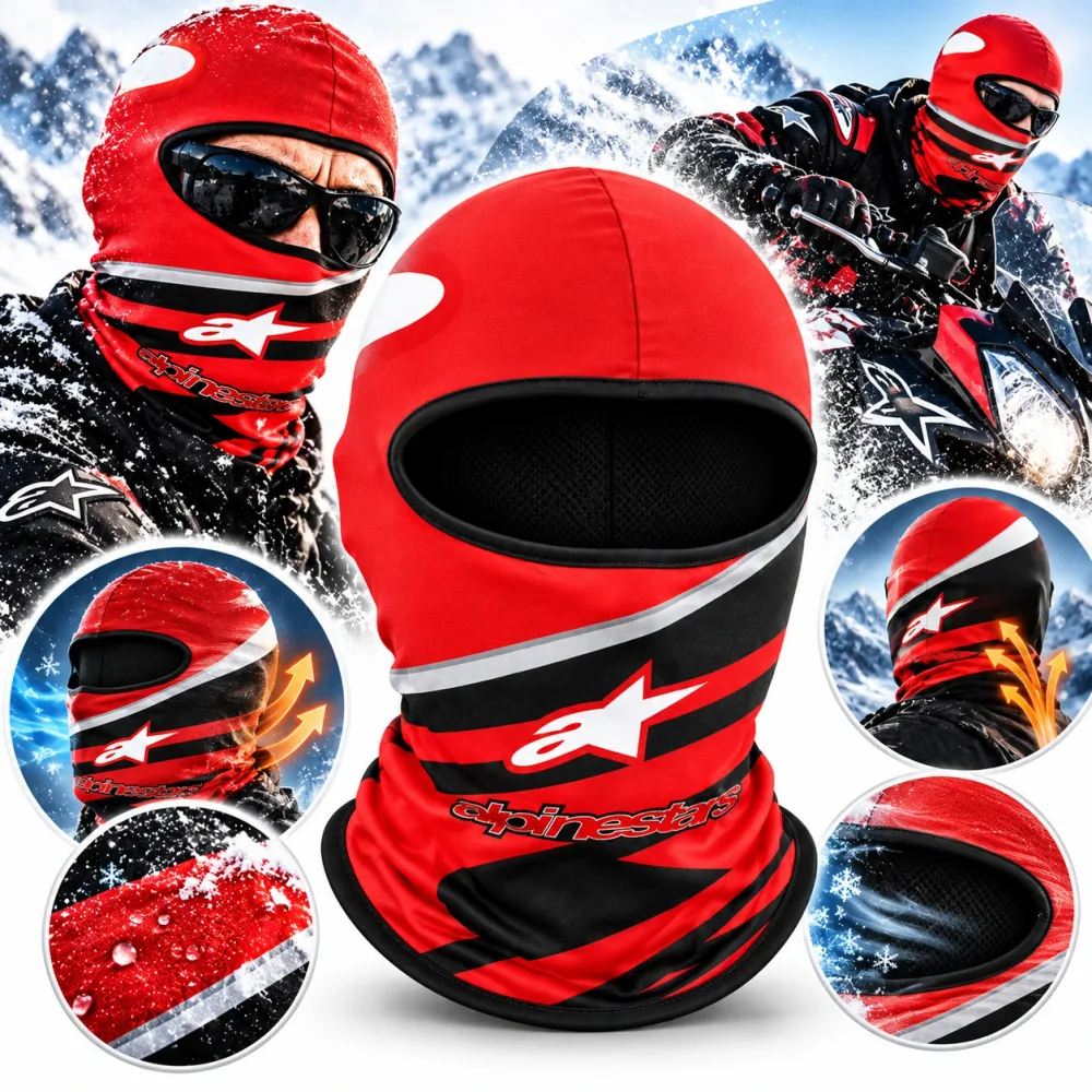 Cagoule Moto Thermique Balaclava Redbull - قناع واقي وجه كامل حراري للدراجات النارية