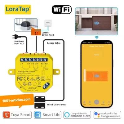 Module contrôleur LoraTap, ouvre porte de garage intelligent, Wifi, Tuya Smart.