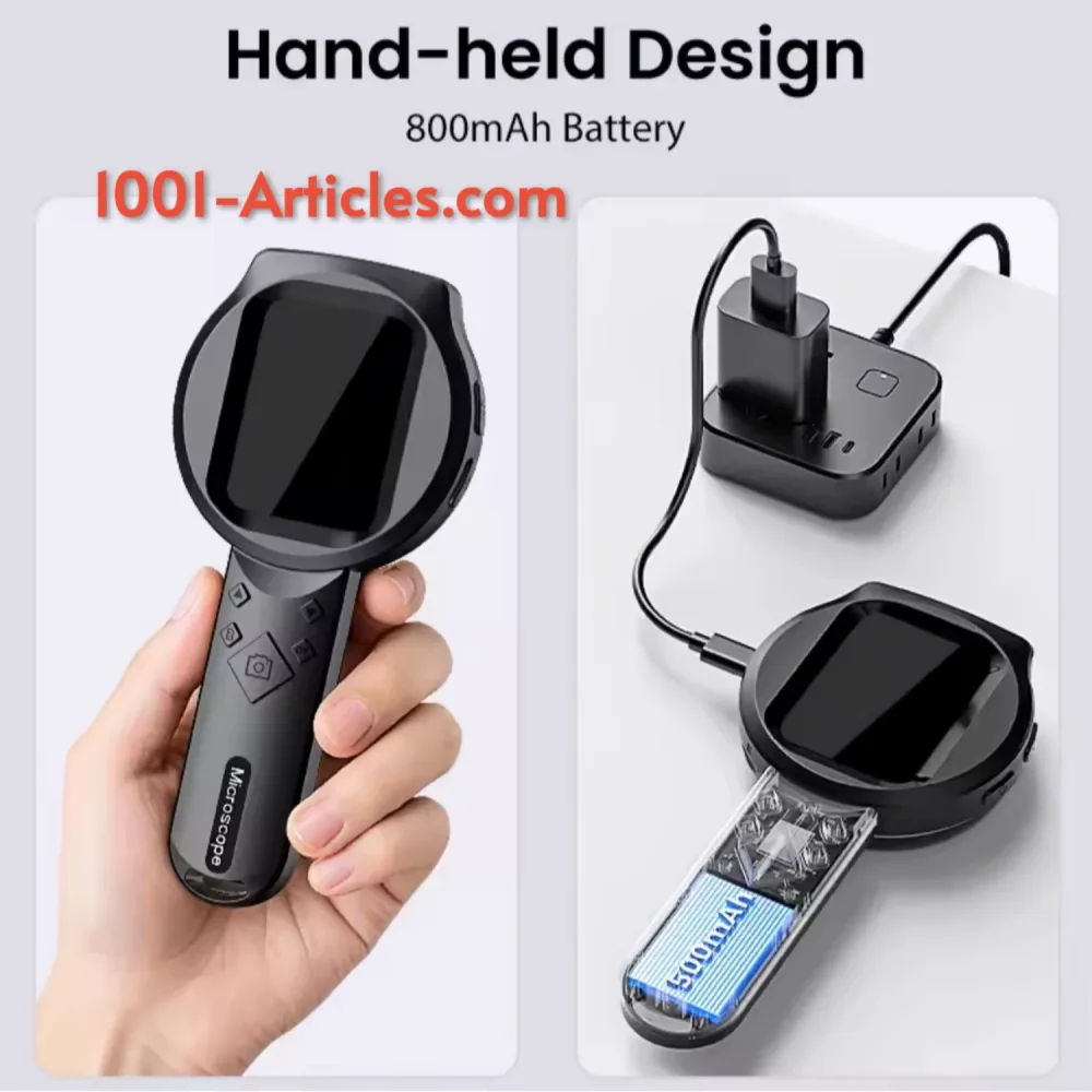 Loupe / Microscope portable numérique IPS 2.8 pouces, HD 1080p, zoom 100X.