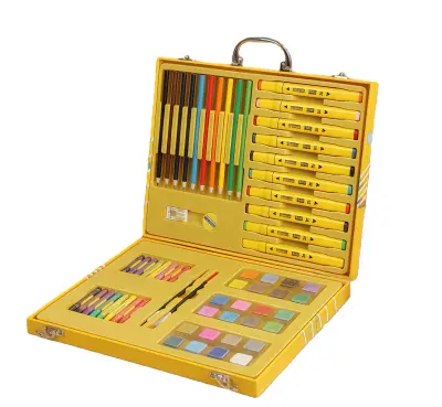 Coffret d'Art Peinture et Coloriage pour Enfants Mallette Canard Jaune - علبة أدوات الرسم والتلوين للأطفال مع حقيبة