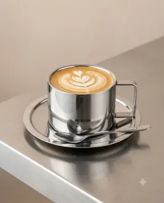 طقم قهوة اينوكس 200مل