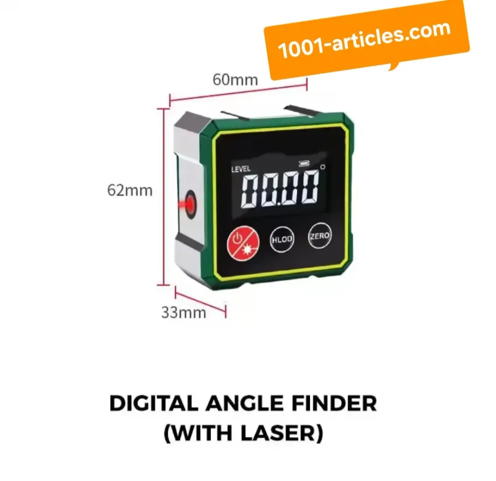 Inclinomètre numérique, Niveau Laser, magnétique, angles et pentes, écran LCD.