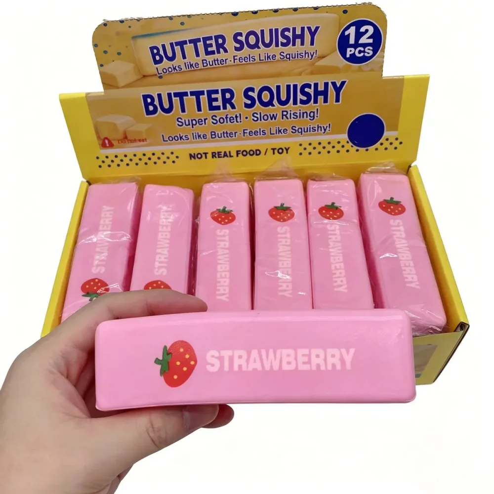 BUTTER SQUISHY  AND  STRAWBERRY