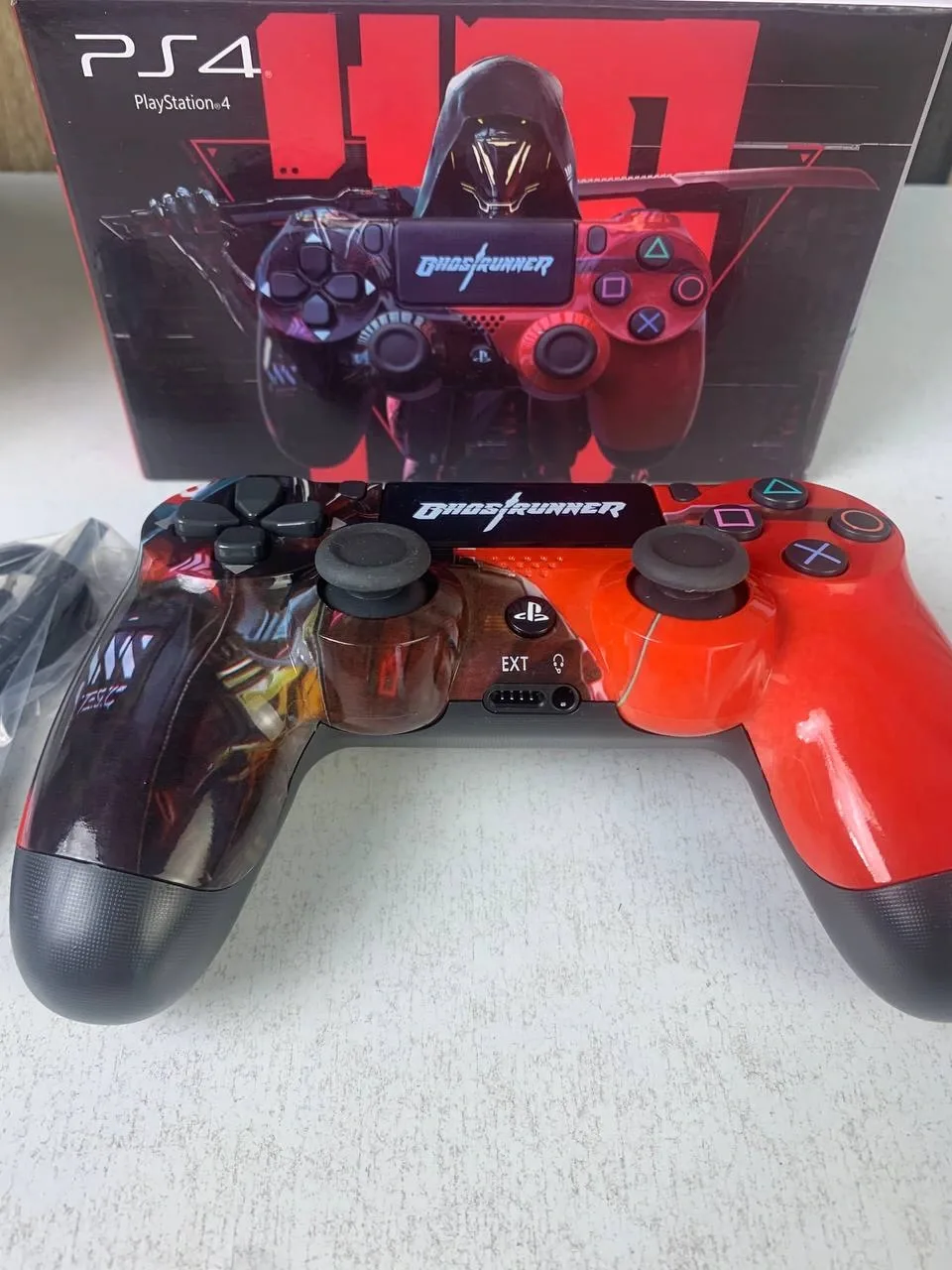 SONY DualShock Manette PS4 Sans Fil, Batterie Rechargeable (High Copy) – Edition Ghost Runner