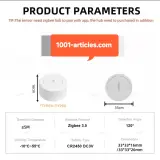 Capteur de Présence PIR, Radar Zigbee 24G, Mmwave, Tuya Smart.