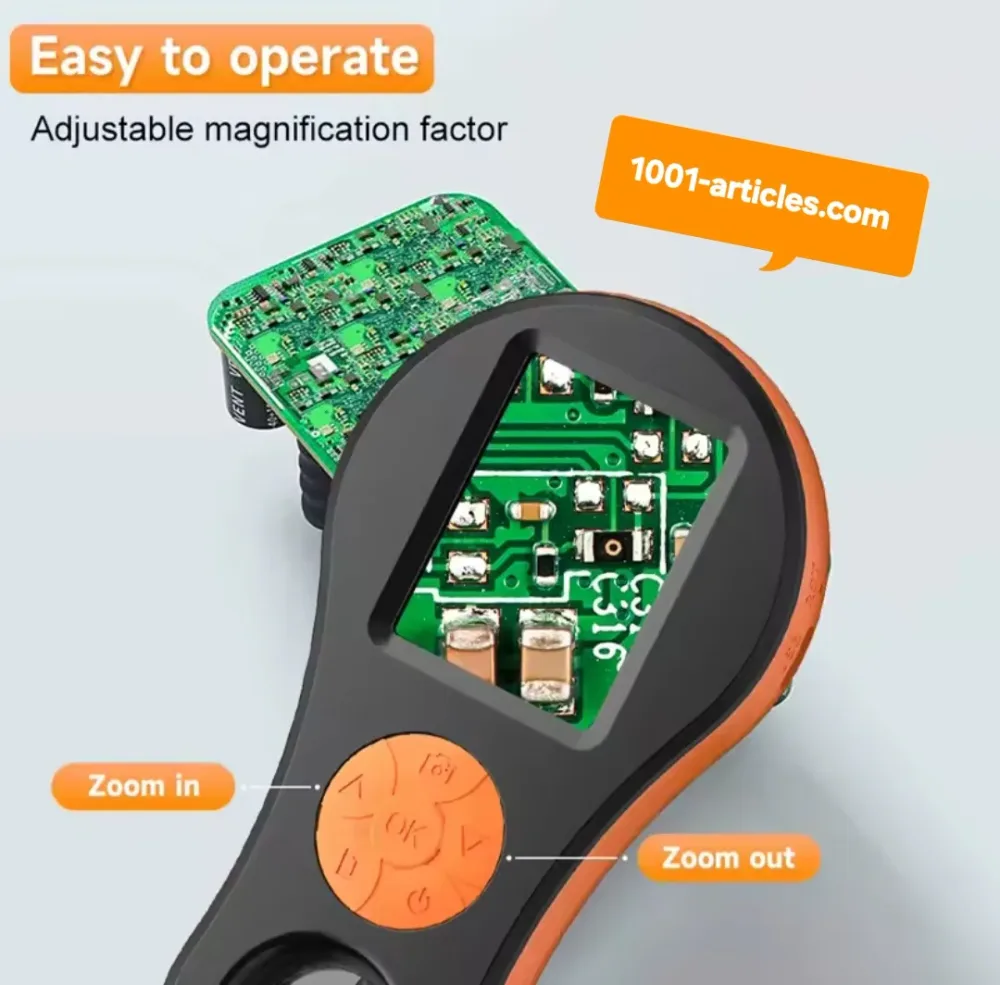Loupe numérique / Microscope portable 2 MP, IPS 2.0 pouces, UHD 1080p, zoom 50X.